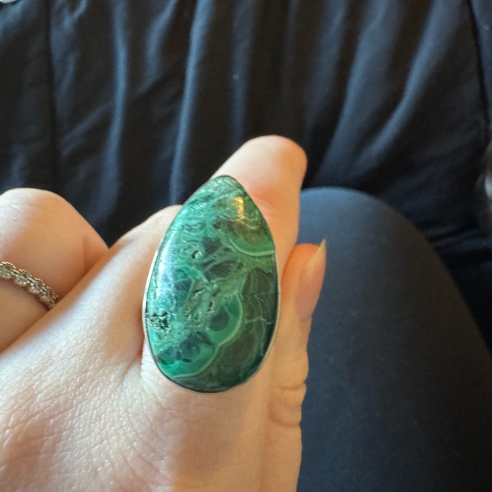 Malachite Statement Ring - image 1